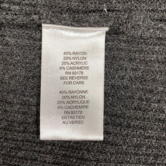 T Tahari Gray Open Front Pocket Cardigan Long Sleeve Cashmere Blend Size S - Picture 13 of 14